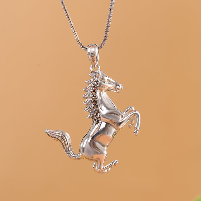 This Year's Zodiac Horse Pendant With An Aged Finish