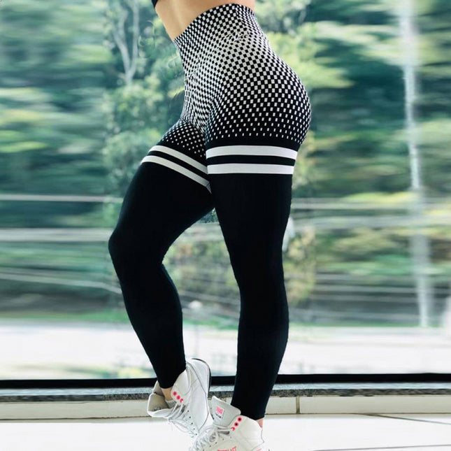 Multi-color Printed Women's Tight High Waist Trousers