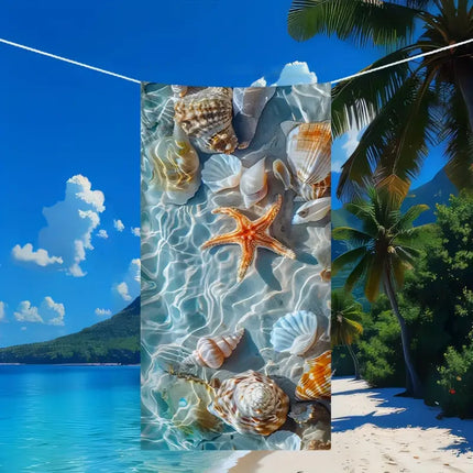 Eenvoudige Drukwerk Vinnig-drogende Mikrovesel Strandhanddoek