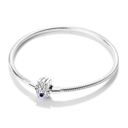 Koperbedekte Silwer Kruis Slangskakelarmband