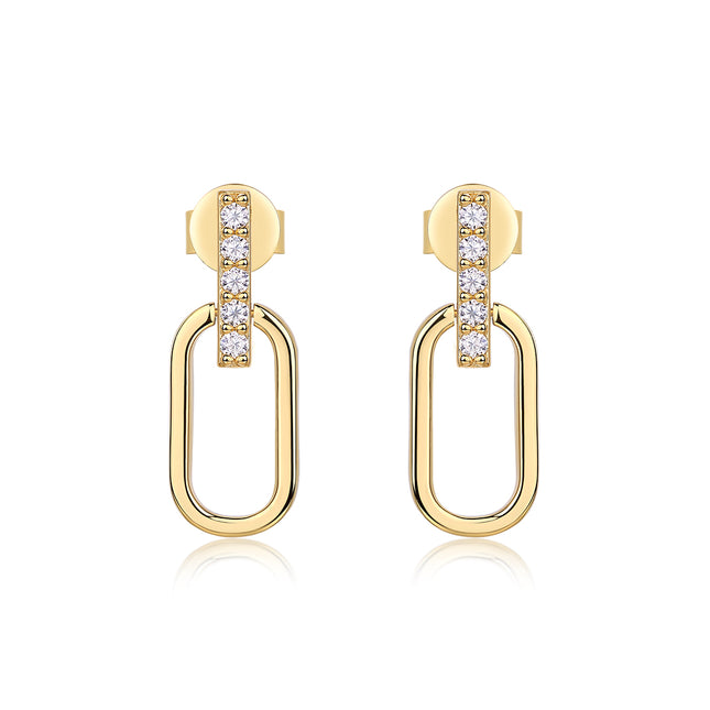 Aloof - Topgehalte Moissanite Luukse, Modieuse En Ligte Luukse Juweliersware, Silwer Stud Oorbelle S925 Versilwer Met Goud