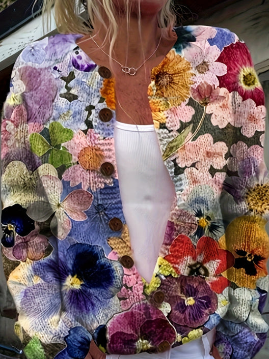 Digital printed cardigan hoodie jacket