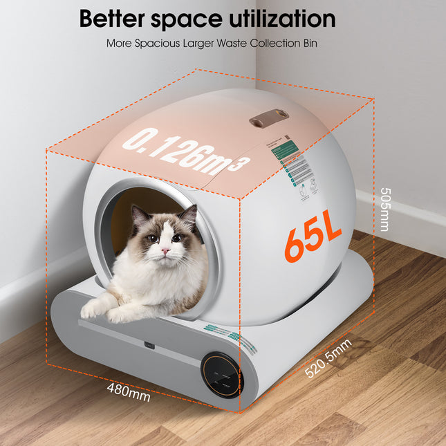 Self-cleaning Rommelblik, Outomatiese Skep En Ontgeuring, Toepbeheer Ondersteun 2.4G WiFi, Intelligente Outomatiese Rommelblik Met Vulling