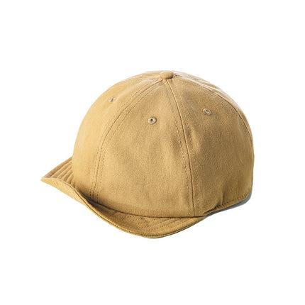 Retro Street Solid Color Denim Short Brim Hat