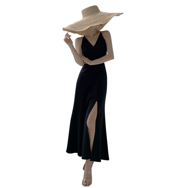 Women's Halterneck Long Niche Fashion Dress