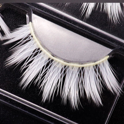 Colorable COS White Long False Eyelashes