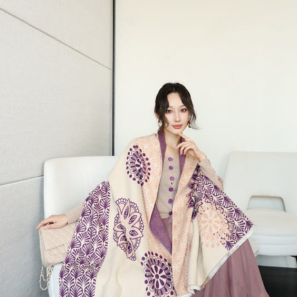 Autumn And Winter High Sense Office Shawl Dual-use Korean Style