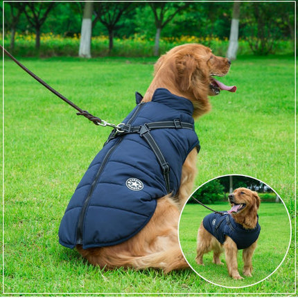 Reflective Large Dog Clothes Cold-proof Warm Pet Coat Waterproof Autumn And Winter Dog Shell Coat