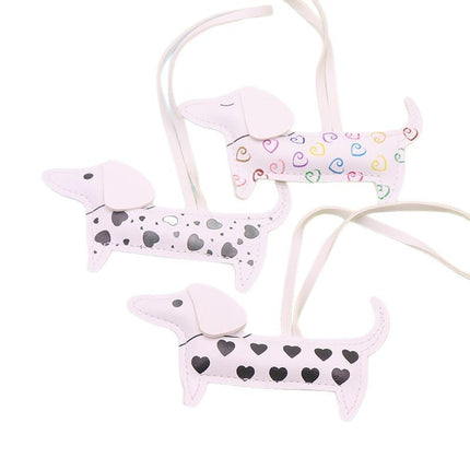 Leather Cartoon Spot Sausage Dog Hanging Leather