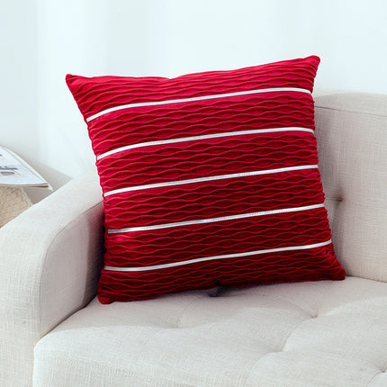 Eenvoudige Luukse Gestreepte Fluweel Kussingsloop Kussing Kussingsloop Kussingstrekke vir Sofa Flanel Fluweel Sofa Kussingsloop