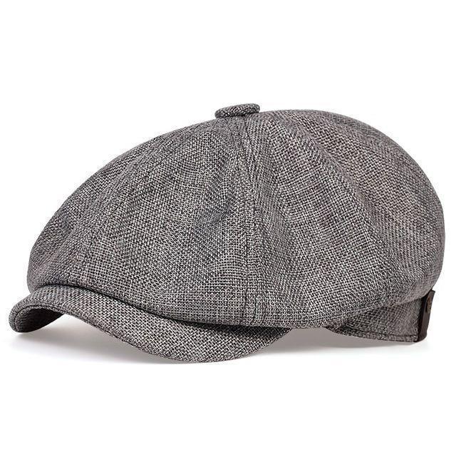 Men's Plus Size British Big Head Octagonal Hat