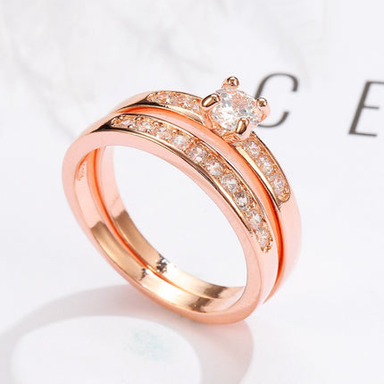 Rooigoud ring met diamante