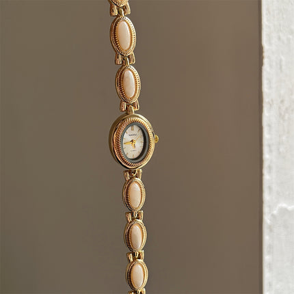 Women's Agate Bead Bracelet Watch