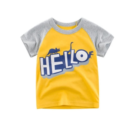 Children's Wear Summer New Korean Children's Boys Cotton T-shirt Men's Treasure In Children's Short Sleeves