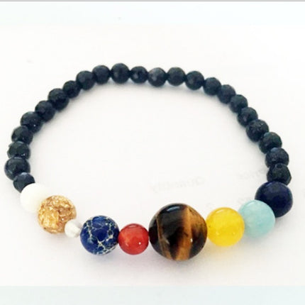 Heelal Sterrestelsel Agt Planete Sonnestelsel Voogster Natuursteen Krale Armband