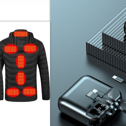 New Heated Jacket Coat USB Electric Jacket Cotton Coat Heater Thermal Clothing Heating Vest Men's Clothes Winter