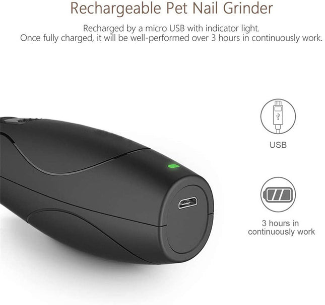 Safe Charging Low Noise Pet Electric Nail Polisher