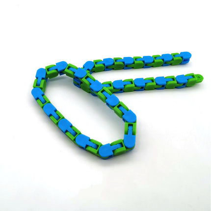 Snaakse Fidget Ketting Anti-stres Speelding vir Volwasse Fietsketting Fidget Armband Legkaart Opvoedkundige Speelgoed