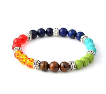 Heelal Sterrestelsel Agt Planete Sonnestelsel Voogster Natuursteen Krale Armband