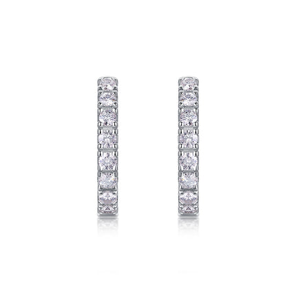 Top-quality Moissanite Luxury And Fashionable Light Luxury Jewelry Silver Stud Earrings S925 Silver Plated Platinum