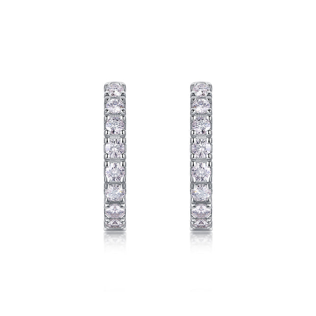 Top-quality Moissanite Luxury And Fashionable Light Luxury Jewelry Silver Stud Earrings S925 Silver Plated Platinum