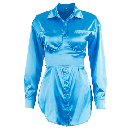 Long sleeve V-neck dress
