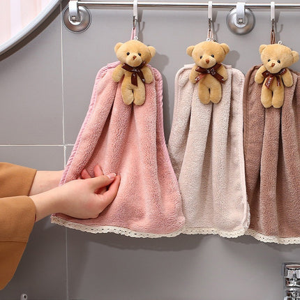 Koraalfluweel vadoek badkamer hangende absorberende handdoek