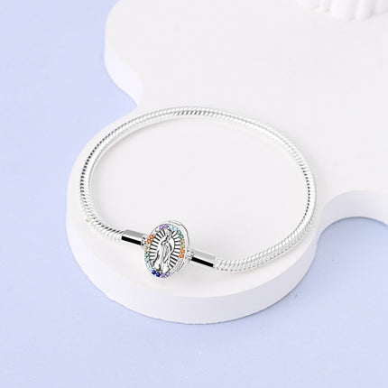Koperbedekte Silwer Kruis Slangskakelarmband