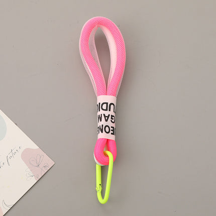 Two-color Matching Personality Good-looking Mobile Phone Lanyard Umbrella Cover Pendant Mesh Keychain