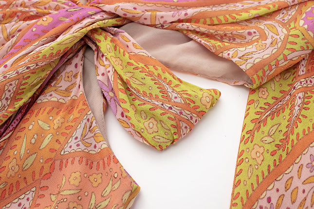 Women's Long Sleeve Cutout Print Dress