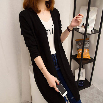 Women's Loose Mid-length Knitted Cardigan Jacket