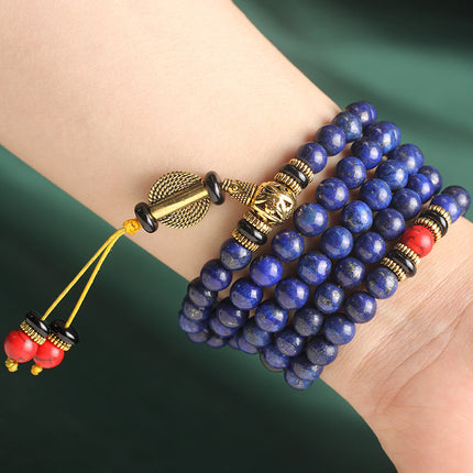 Natuurlike 5A Imperial Lapis Lazuli 108 Krale Armband