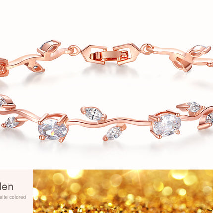 Geplateerde kristal damesarmband