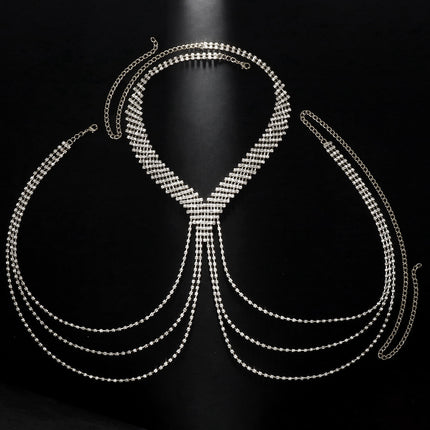 Mans se Meerlaag Kwassie Strass Liggaamskettings
