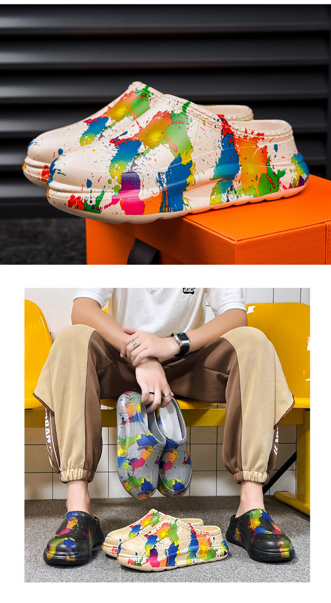 Men's Fashion Platform Pump Chef Hotel Waterproof Food Workshop Work Shoes Durable Garden Slippers