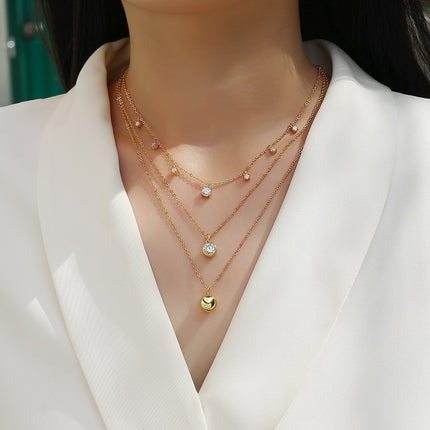 1-carat Luxury Fashion Minimalist Trend Jewelry Silver Pendant Necklace With Top-quality Moissanite, S925 Silver Electroplated With Gold