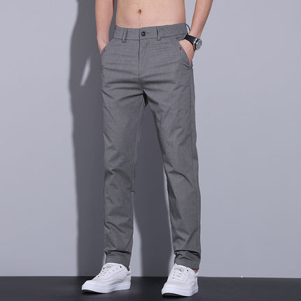 Men's Springsummer Business Casual Pants Straight Slim Fit Breathable Men's Pants