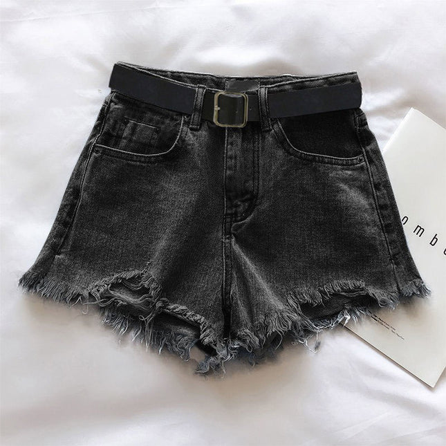 Fashion Leisure Ripped Denim Shorts For Women