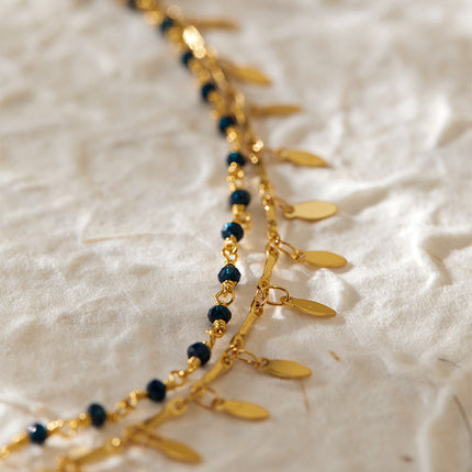 Strand Lae Retro Koperplatering 18K Egte Goue Enkelband