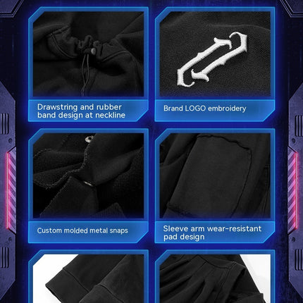 Men's Loose Casual Hooded Work Clothes Top