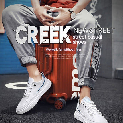 Men's Spring And Autumn Leather Casual Sneakers