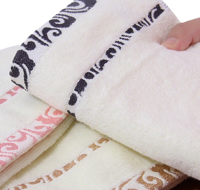 Hoëgehalte suiwer katoen kreukelvrye jacquard Xiangyun verdikkende gesigshanddoek