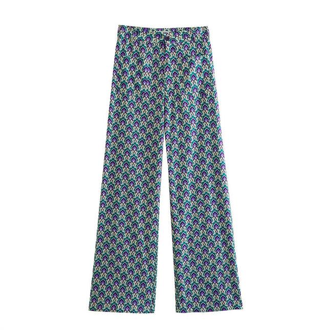 Cotton Printed Top Printed Pants