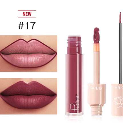 Pudaier Dubbele Lipstiffie Lipglans Vloeibare Lipstiffie