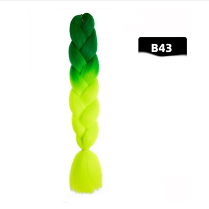 Color Big Braid African Chemical Fiber High Temperature Silk Wig Gradient