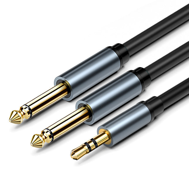 3.5 To 6.5 Audio Cable, Two-core One-to-two Male-to-male Computer Mobile Phone Mixer Power Amplifier Cable