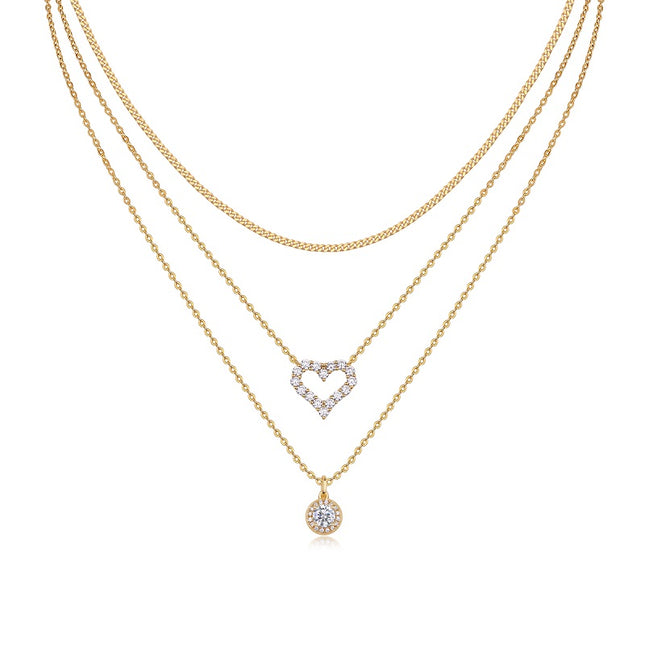 0.5 Carat Luxury Fashion Minimalist Trend Jewelry Silver Pendant Necklace With Top-quality Morganite, S925 Silver Electroplated With Gold