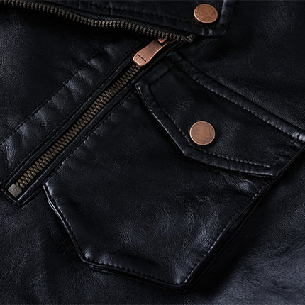 Large Size Men's Suit Parker Leather Jacket