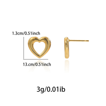 Lxalry 18K Gold Plated Heart Earrings   Stainless Steel Hypoallergenic Jewelry For Women  Skin Safe Everyday & Gift Luxury For Wife Mom Girlfriend  Valentine S Day Charm With Tarnish Free Glow