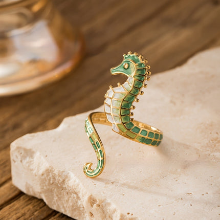 Serpentyn Nis Vlekvrye Staal Seeperdjie Oop Ring